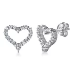 heart-studded earrings