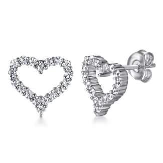 heart-studded earrings