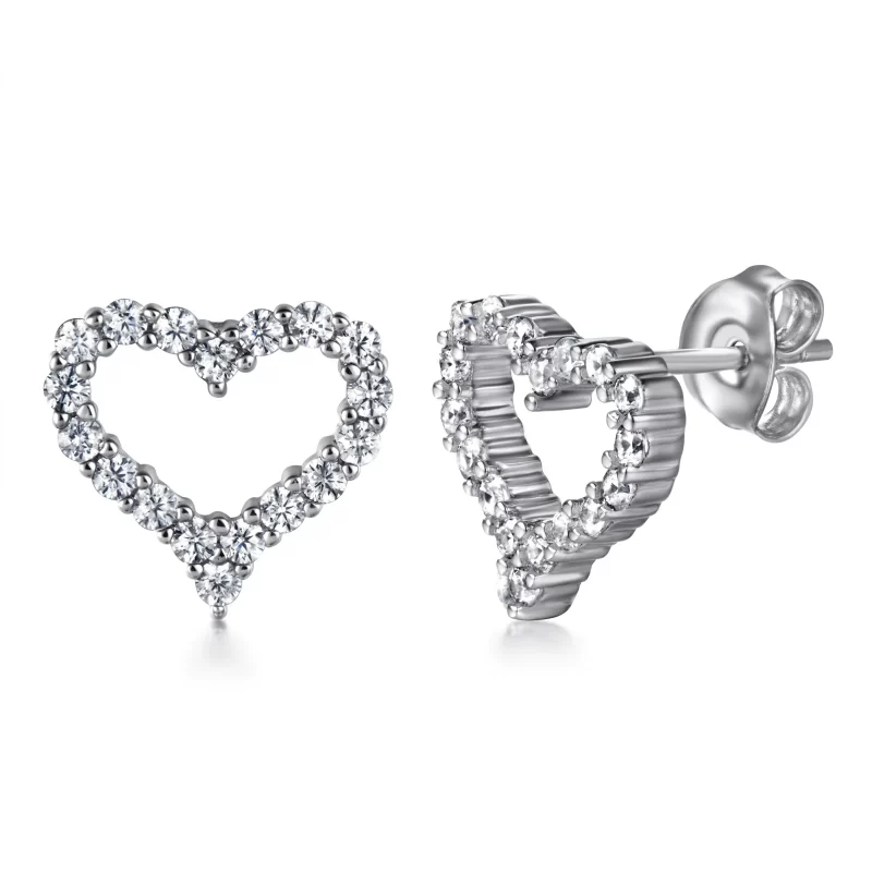 heart-studded earrings