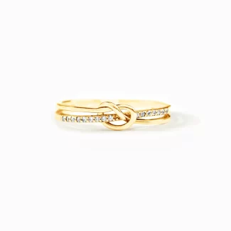 Yellow Gold, Moissanite Ring