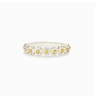 daisy flower sterling silver