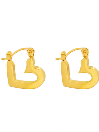 Amara K18 Gold-Vermeil Heart Hoop Earrings