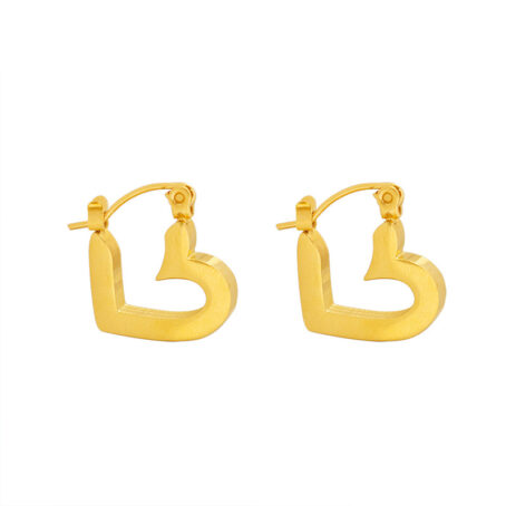 Amara K18 Gold-Vermeil Heart Hoop Earrings