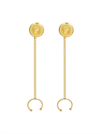 Cassia K18 Gold-Vermeil Coin Earrings