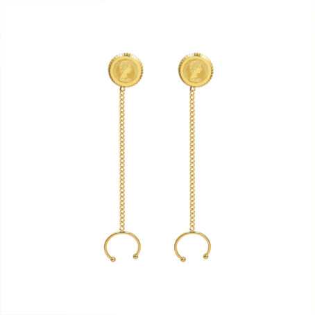 Cassia K18 Gold-Vermeil Coin Earrings