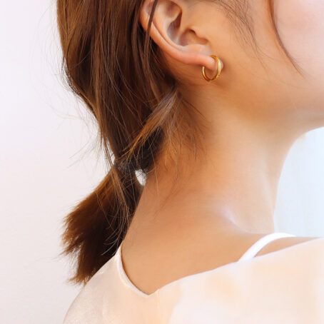 Adira K18 Gold-Vermeil Hoop Earrings - Image 4