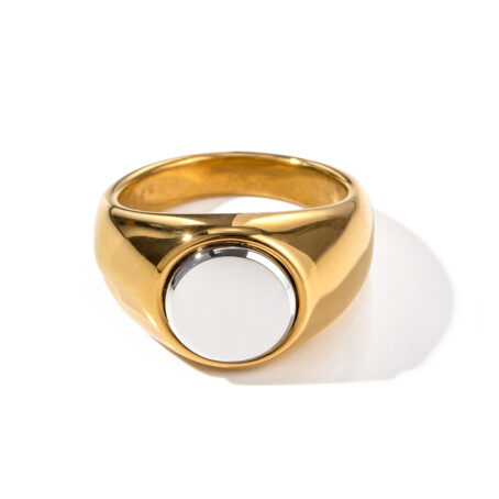 Aurelia K18 Gold-Vermeil Signet Ring - Image 4